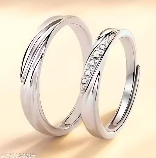 Couple Rings Men Women Fashion JewelleryRing Silver