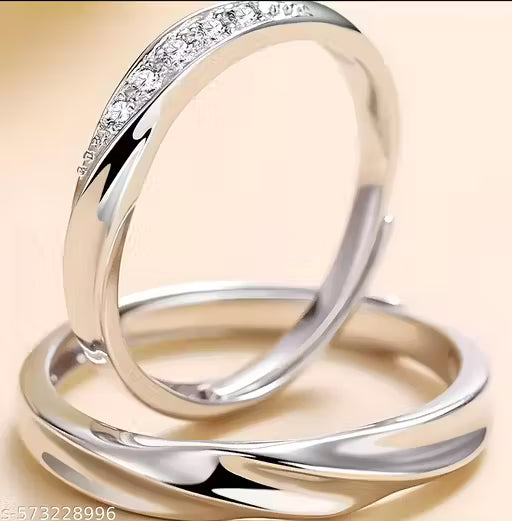Couple Rings Men Women Fashion JewelleryRing Silver
