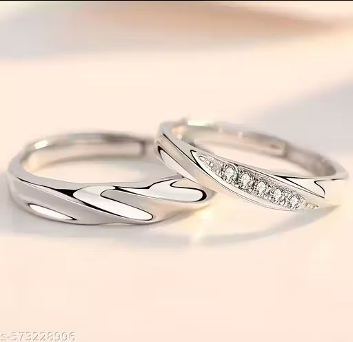 Couple Rings Men Women Fashion JewelleryRing Silver