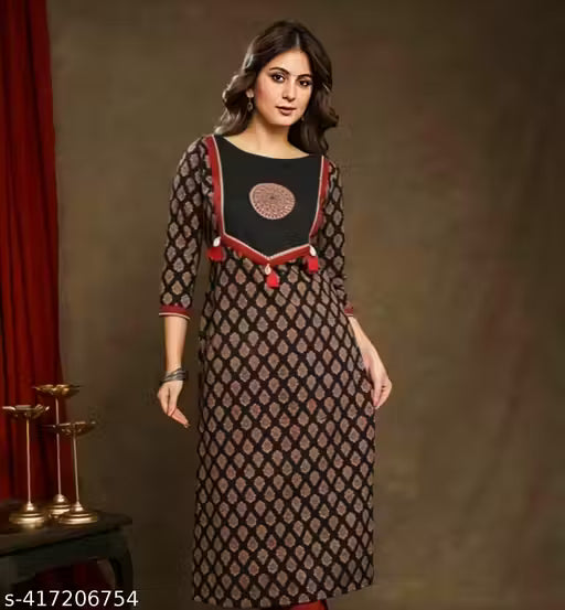 🌺 Traditional Ajrakh Cotton Kurti for Women | Handblock Printed Elegance | ₹549 Only