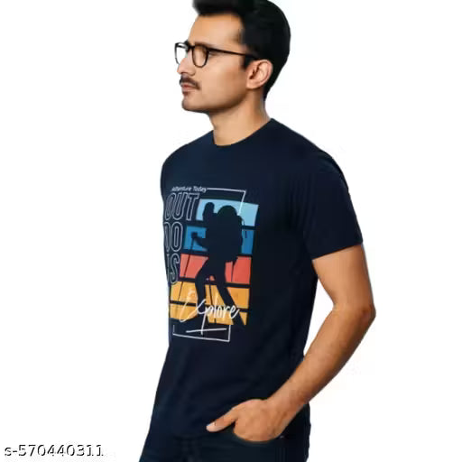 50% Discount - Outdoors Explorer Printed T-Shirt for Men | Adventure Graphic Cotton Tee