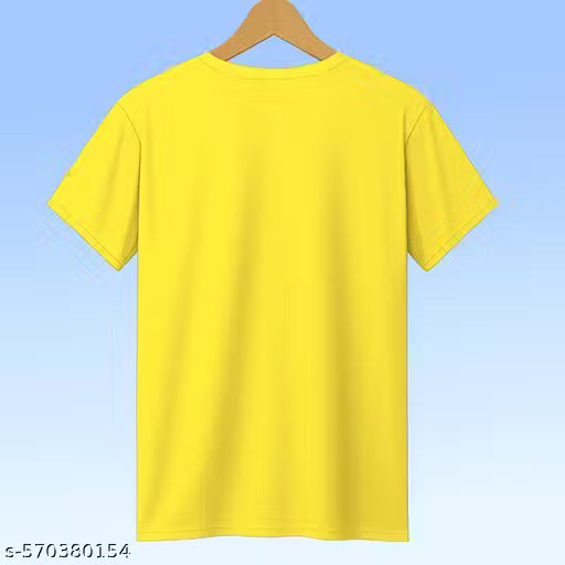 50% Discount - Saavan Special Yellow Shiv Ji Printed T-Shirt for Men β Soft Polyester | Short Sleeves | Festive Wear