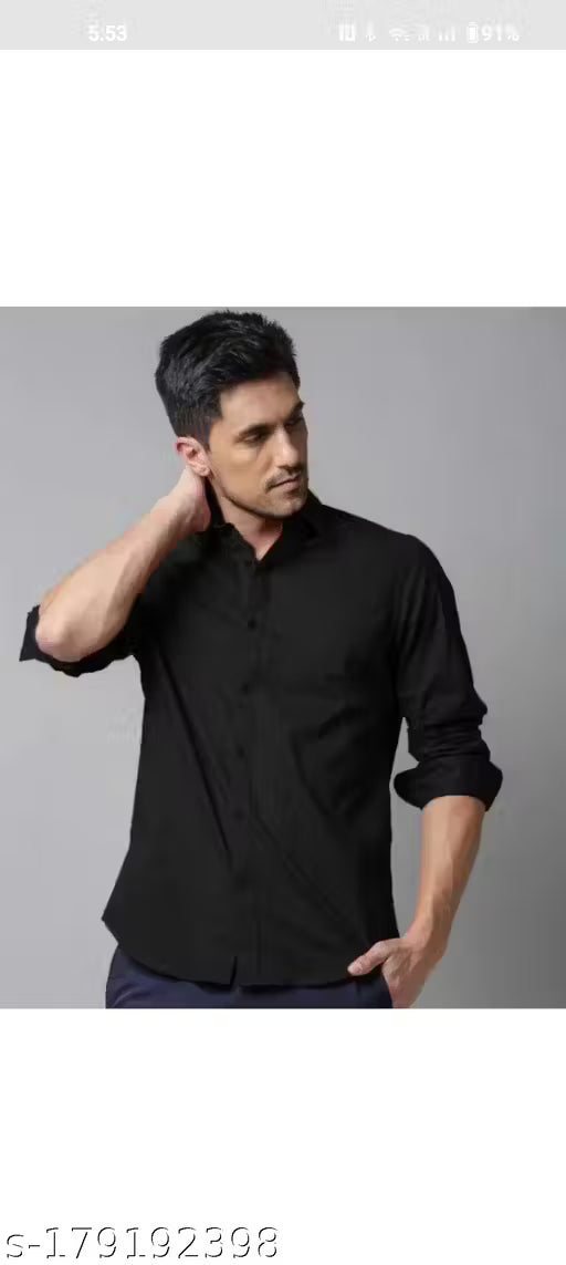 italian man men solid black shirt