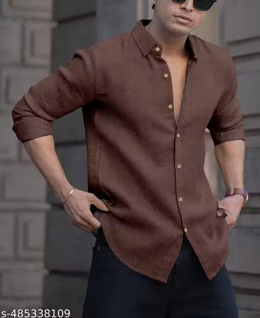 Stylish Full Sleeve Linen Mens Shirt,Shirt For Men