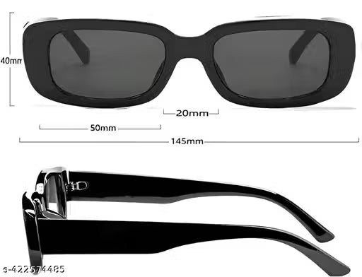 Premium Black Cat Eye Sunglasses for Women | UV Protection | Trendy & Lightweight Fiber Frame