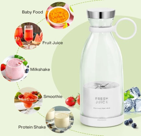 1L Portable Mini Juice Blender – 150W Powerful Personal Smoothie Maker