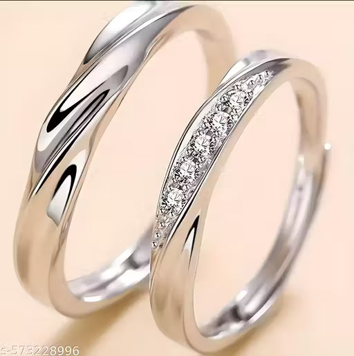 Couple Rings Men Women Fashion JewelleryRing Silver