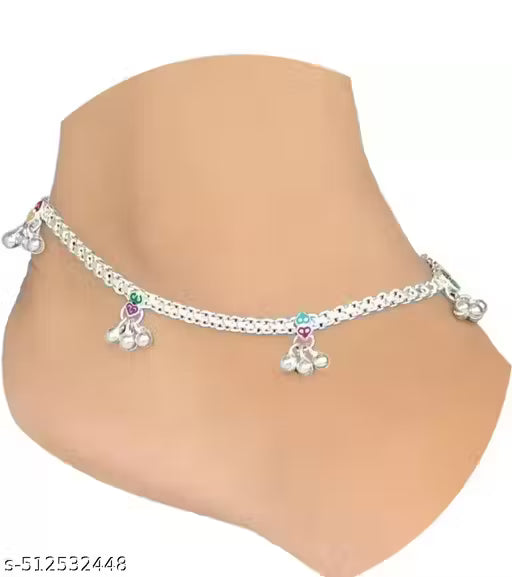 Payal chain with silver plated wedding and anniversary.
