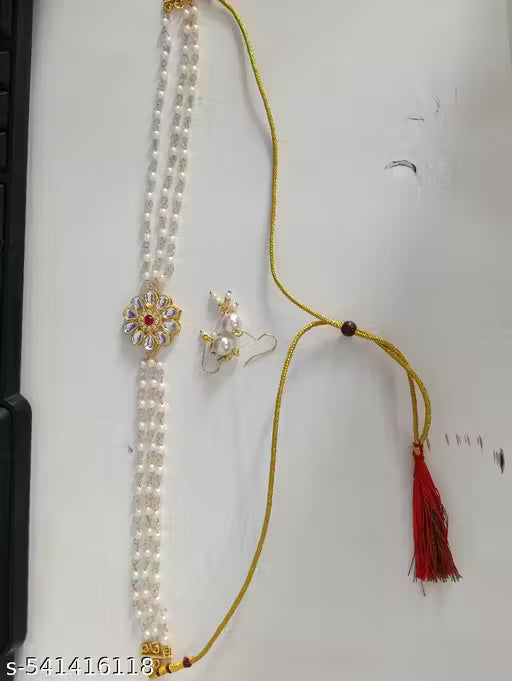 Flower kundan ganthan choker