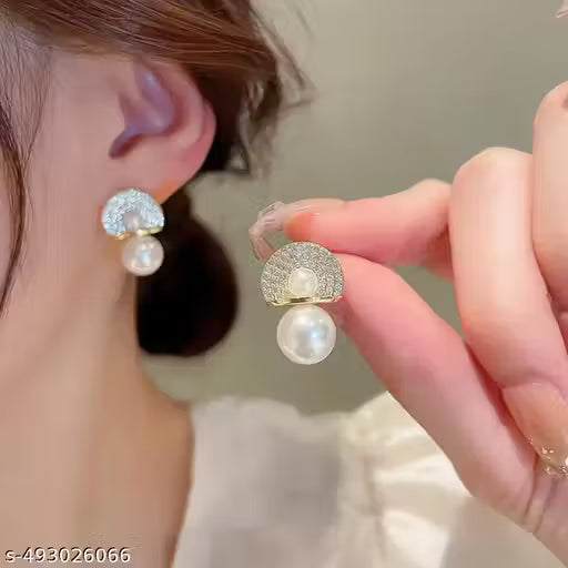 Perky Pearl Minimal Earrings