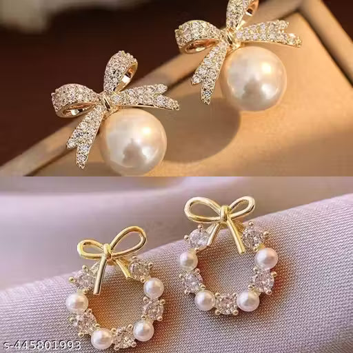Eloria Combo Pack of 2 Korean Stud Earrings