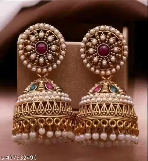 Trendy New Tranding Oxodised Red Rajwadi Jumakha