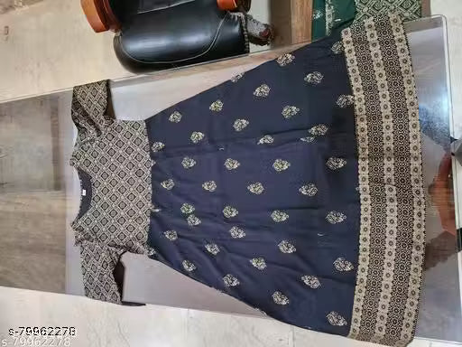 🖤 Premium Printed Flared Rayon Kurti for Women – Elegant Ethnic Wear