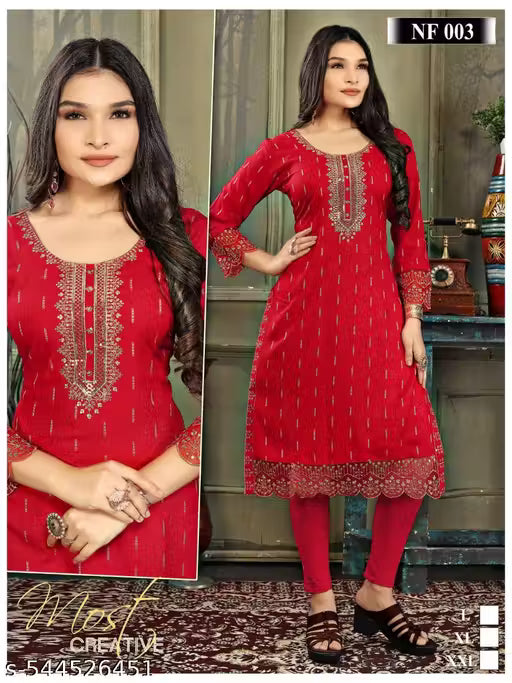 Elegant red kurti