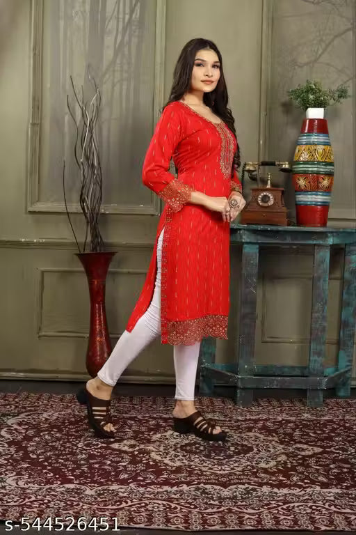Elegant red kurti