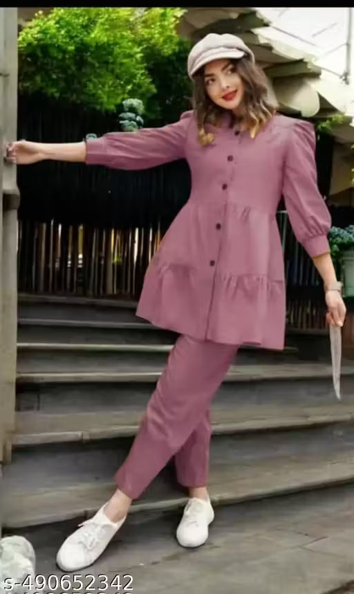 Chic Mauve Tunic & Pant Co-Ord Set for Women – Elegant Daily Wear | F2 ESSENTIAL
