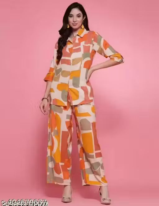 Printed Coord Set For Women