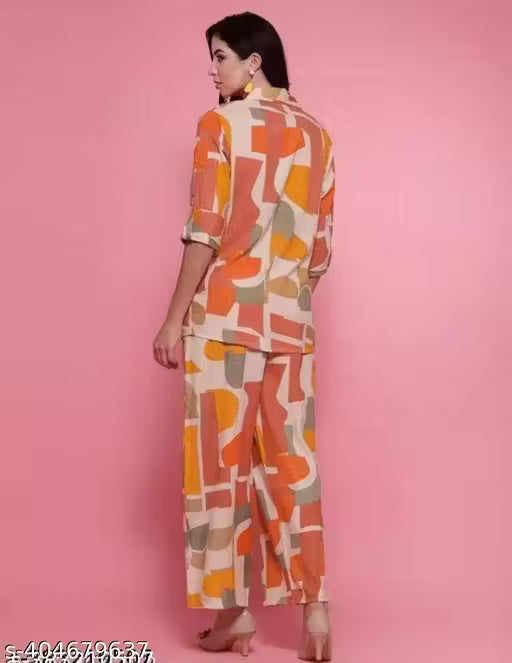 Printed Coord Set For Women