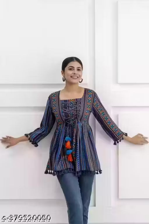 STYLISH PRINTED TOPS WEAR WOMEN & GIRL
