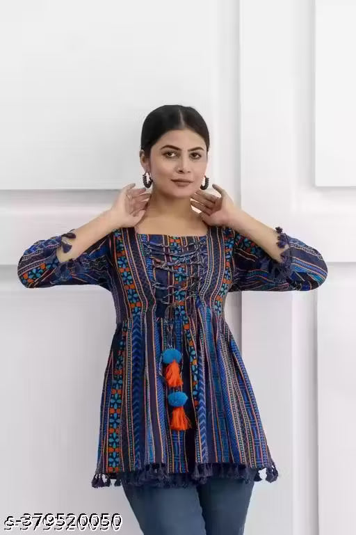 STYLISH PRINTED TOPS WEAR WOMEN & GIRL