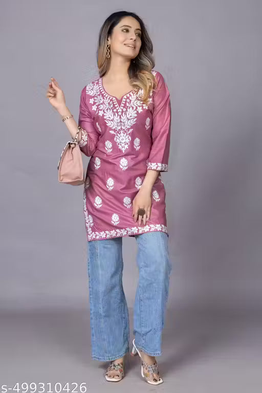 RUDRA||Women's Printed Short Kurta | Short Kurta | Printed Short Kurta | Women's Fashionable cottan Printed Short Kurtis | Stylish Trendy Women Printed Pure Cotton Short Kurta