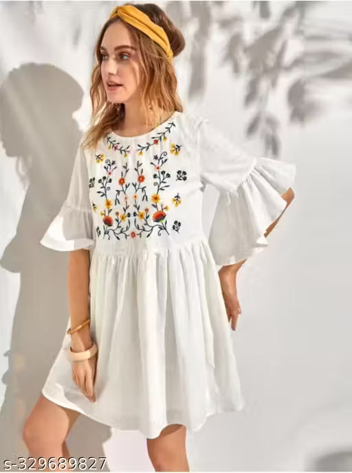 White embroidery short to White embroidery short top NEW TOP NEW STYLISH TOP DAILY WEAR TOP PARTY WEAR TOP PARTY WEAR KURTI