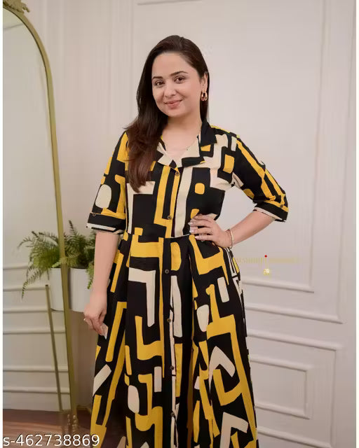 Elegant SKT 1011 Black A-Line Kurti Timeless Style for Every Occasion | Black A-Line Kurti | Elegant Kurti |
