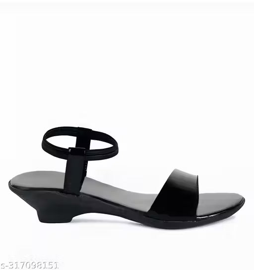 Stylish Comfortable Black Heel Sandal