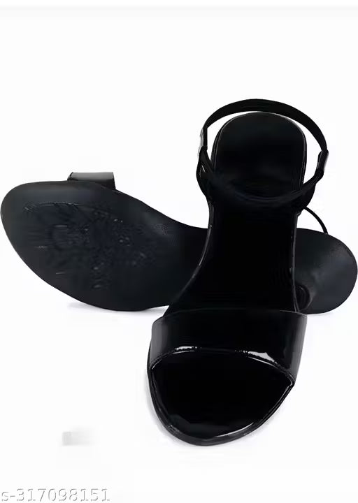 Stylish Comfortable Black Heel Sandal