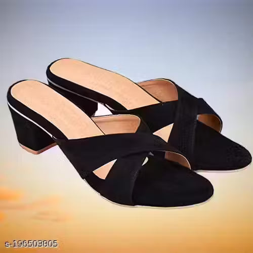 Women/Girls casual Block heel sandal Black