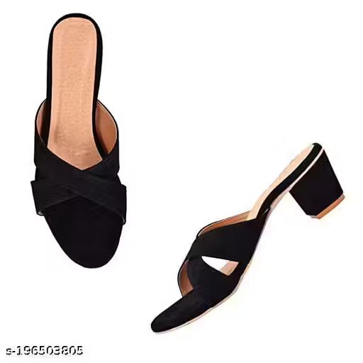 Women/Girls casual Block heel sandal Black