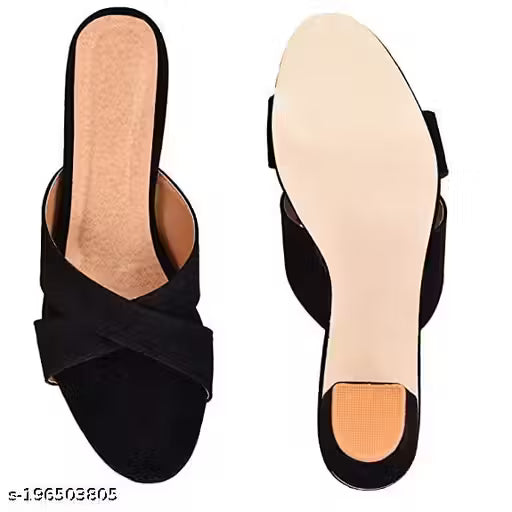 Women/Girls casual Block heel sandal Black