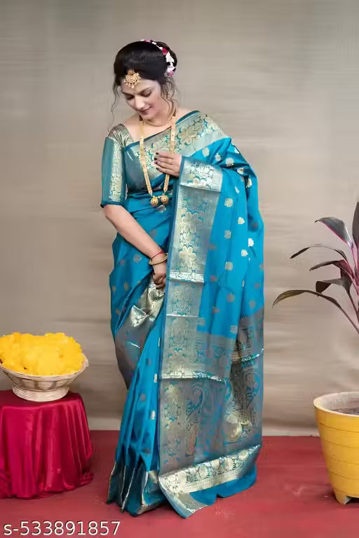 Paithani Silk Saree With Unstitched Blouse