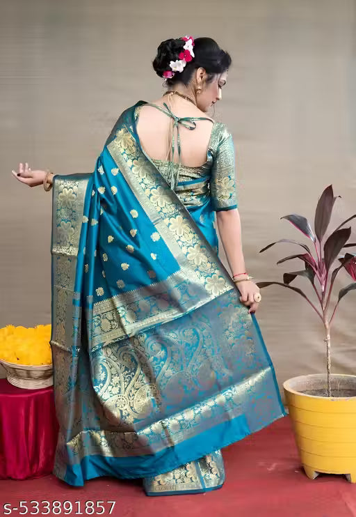 Paithani Silk Saree With Unstitched Blouse