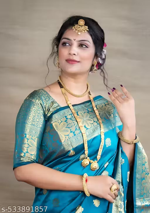 Paithani Silk Saree With Unstitched Blouse