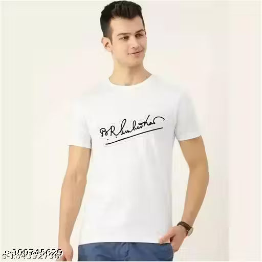 50% Discount - White T-Shirt – V DAS Stylish Polyester Wear for Men"