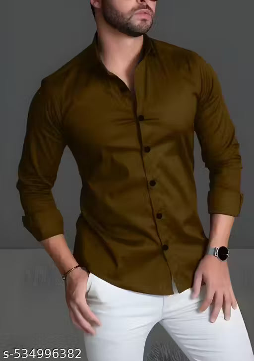 MACSAM Premium Stylish Shirts For Men - BROWN