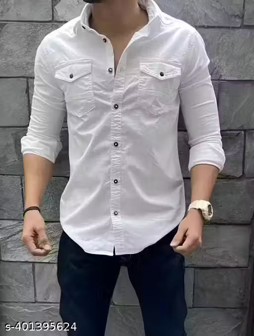 double pocket shirt for men