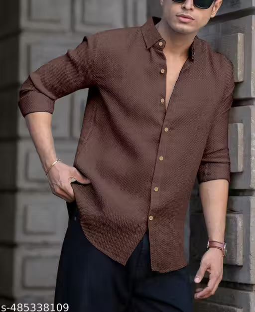 Stylish Full Sleeve Linen Mens Shirt,Shirt For Men